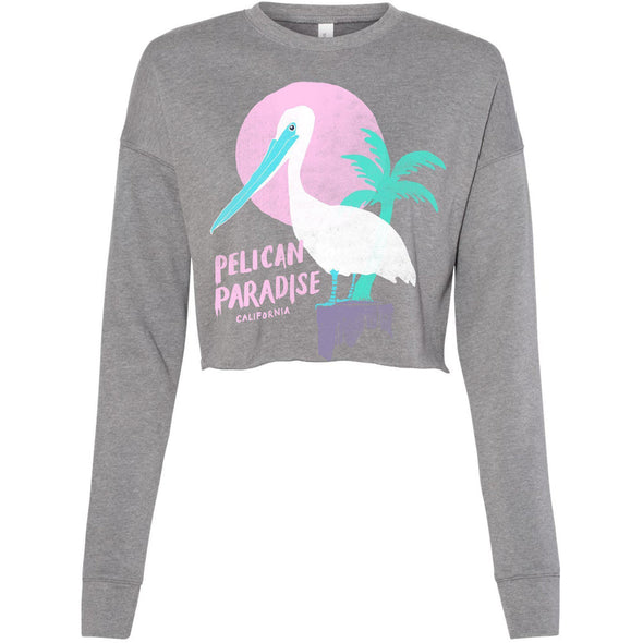 Pelican Paradise Deep Heather Cropped Sweater-CA LIMITED