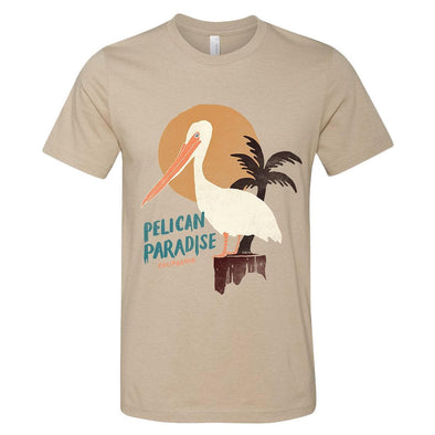 Pelican Paradise Heather Tan Tee-CA LIMITED