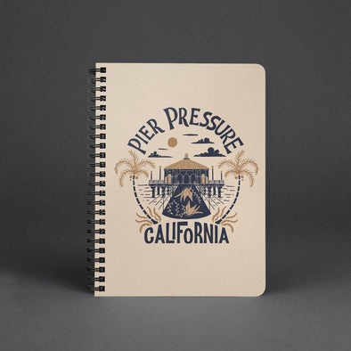 Pier Pressure Cream Spiral Notebook-CA LIMITED