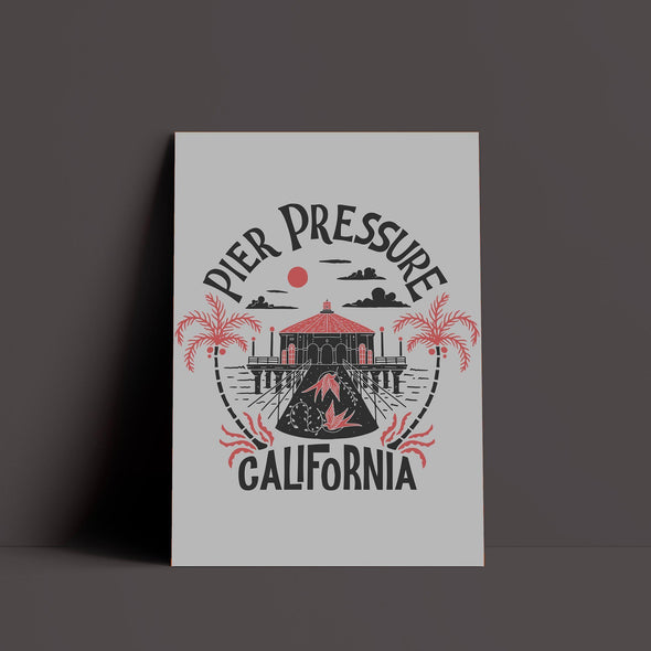 Pier Pressure Grey Poster-CA LIMITED