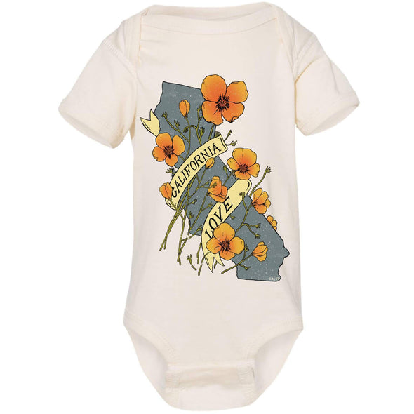 Poppies CA Love Baby Onesie-CA LIMITED