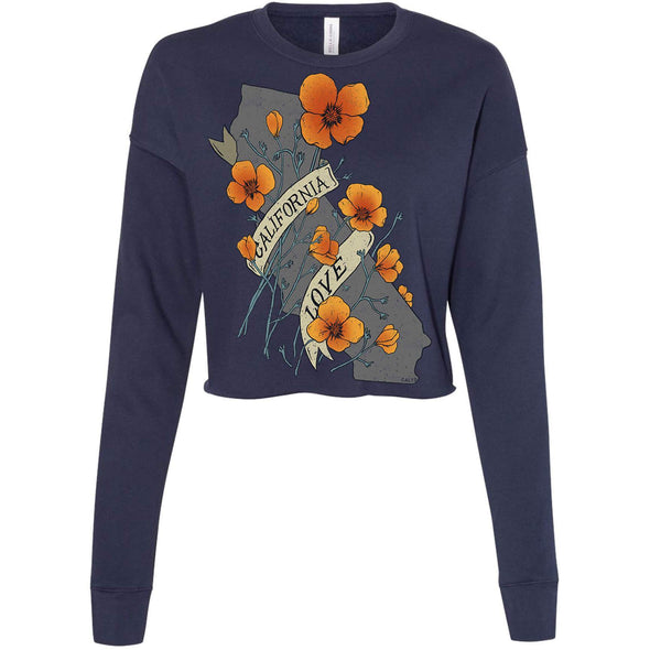 Poppies CA Love Cropped Sweater-CA LIMITED