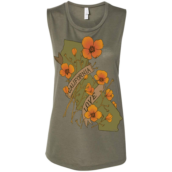 Poppies CA Love Muscle Tank-CA LIMITED