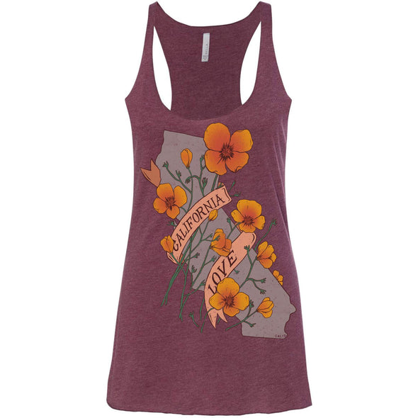 Poppies CA Love Racerback Tank-CA LIMITED