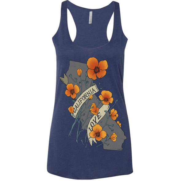 Poppies CA Love Racerback Tank-CA LIMITED