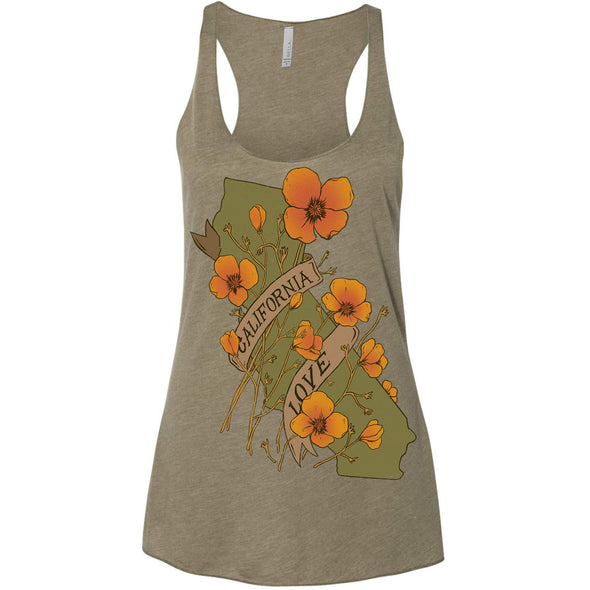 Poppies CA Love Racerback Tank-CA LIMITED