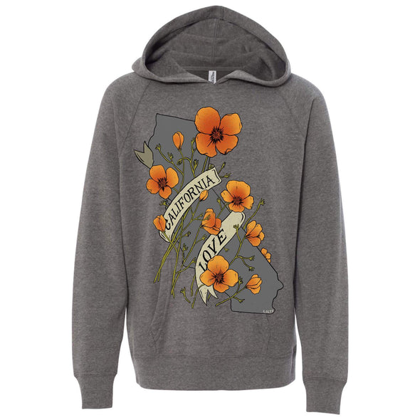 Poppies CA Love Raglan Youth Hoodie-CA LIMITED