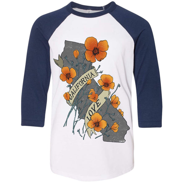 Poppies CA Love Youth Baseball Tee-CA LIMITED