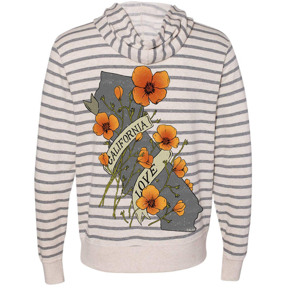 Poppies CA Love Zip Up Hoodie-CA LIMITED