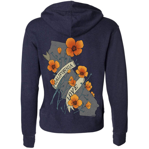 Poppies CA Love Zip Up Hoodie-CA LIMITED