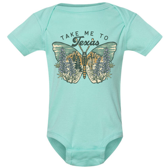 Texas Butterfly Baby Onesie