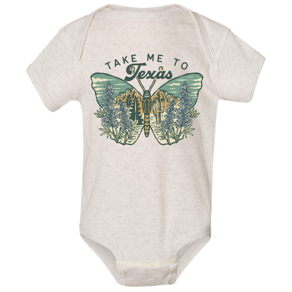 Texas Butterfly Baby Onesie