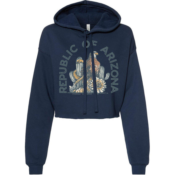 Republic of Arizona Cropped Hoodie-CA LIMITED