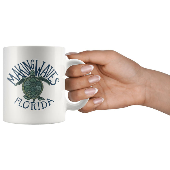 Sea Turtle FL Blue Ceramic Mug-CA LIMITED