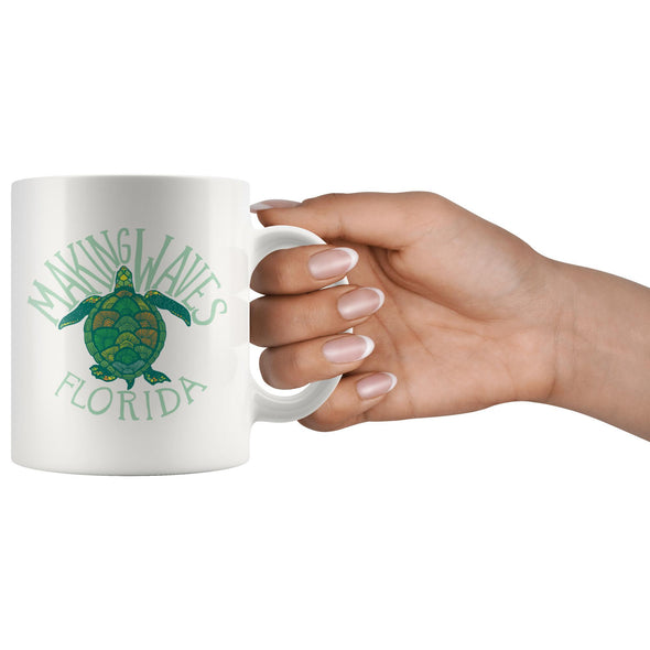 Sea Turtle FL Green Ceramic Mug-CA LIMITED