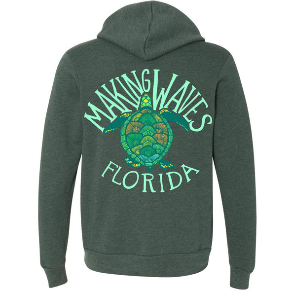 Sea Turtle FL Zipper Hoodie-CA LIMITED