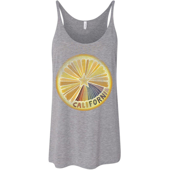 Starburst Orange Flowy Tank-CA LIMITED