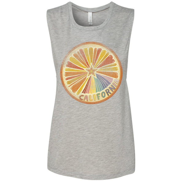 Starburst Orange Muscle Tank-CA LIMITED