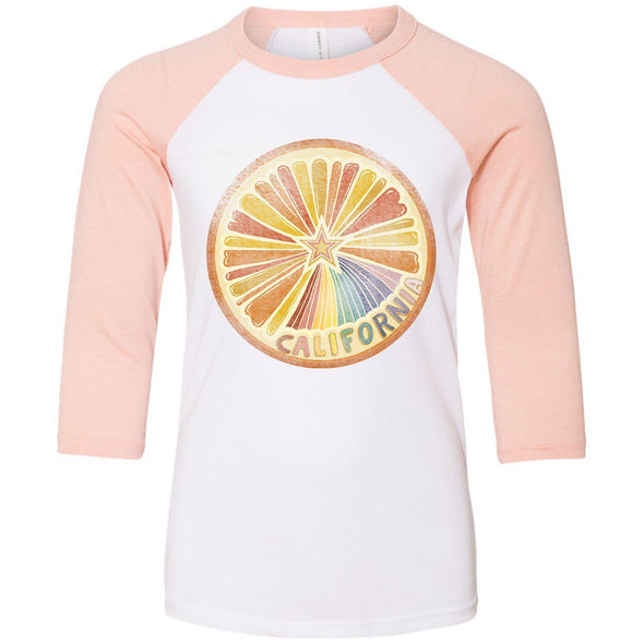 Starburst Orange Youth Baseball Tee-CA LIMITED