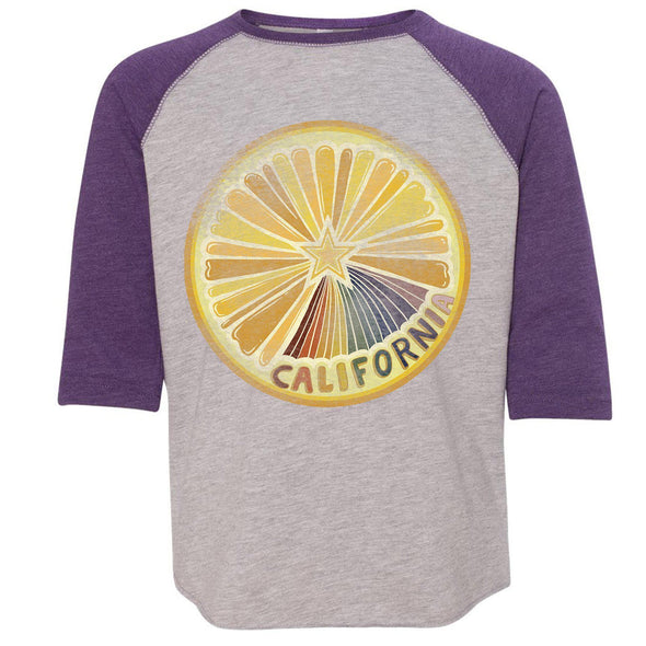 Starburst Orange Youth Baseball Tee-CA LIMITED