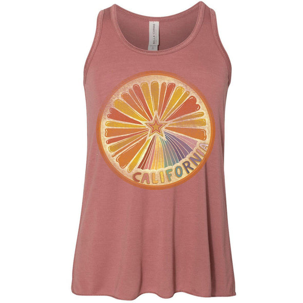 Starburst Orange Youth Flowy Tank-CA LIMITED