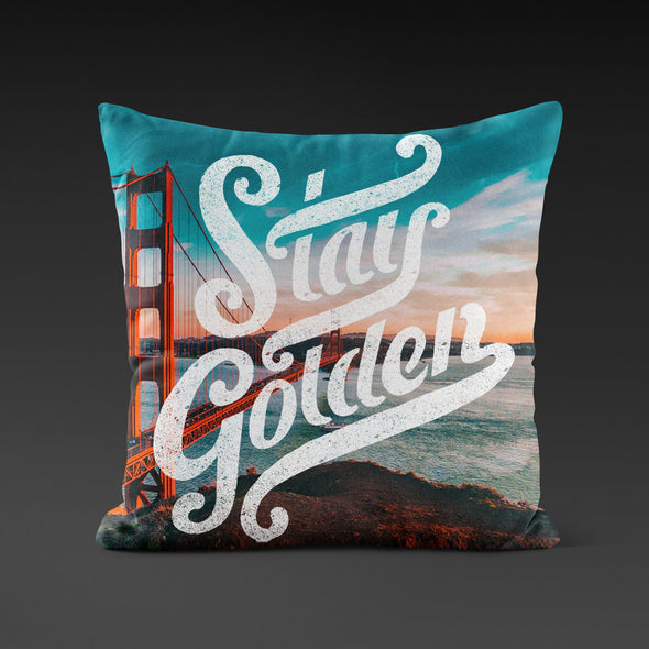 Stay Golden CA Pillow-CA LIMITED