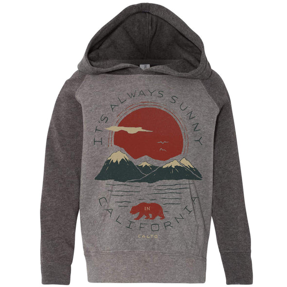 Sunny California Raglan Toddlers Hoodie-CA LIMITED