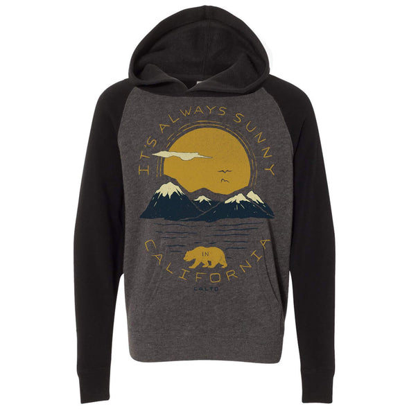 Sunny California Raglan Youth Hoodie-CA LIMITED