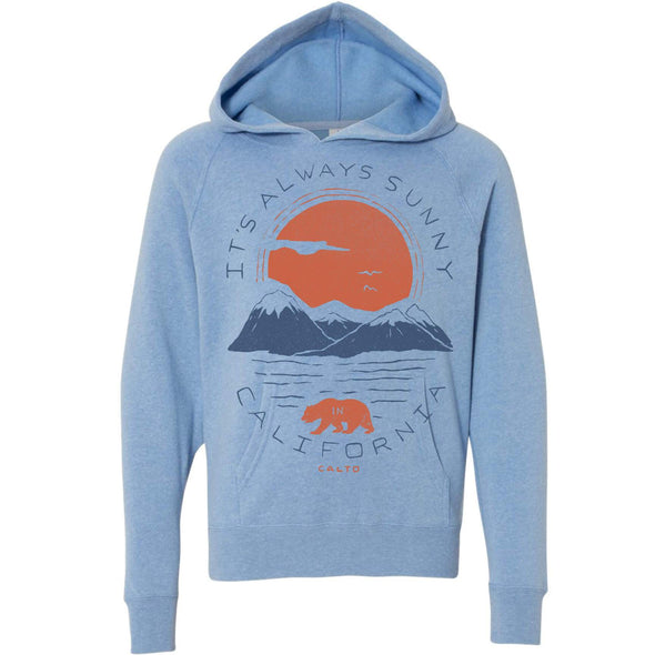 Sunny California Raglan Youth Hoodie-CA LIMITED