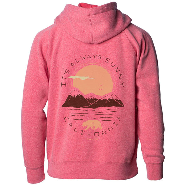 Sunny California Raglan Youth Zip Up Hoodie-CA LIMITED