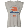 Sunny California Rolled Sleeve Tank-CA LIMITED