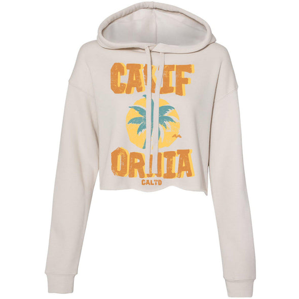 Sunset CA Love Cropped Hoodie-CA LIMITED