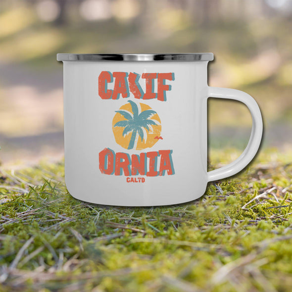 Sunset CA Love Rose Peach Camper Mug-CA LIMITED