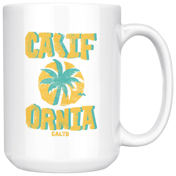 Sunset CA Love Yellow Ceramic Mug-CA LIMITED