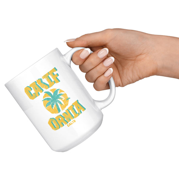 Sunset CA Love Yellow Ceramic Mug-CA LIMITED