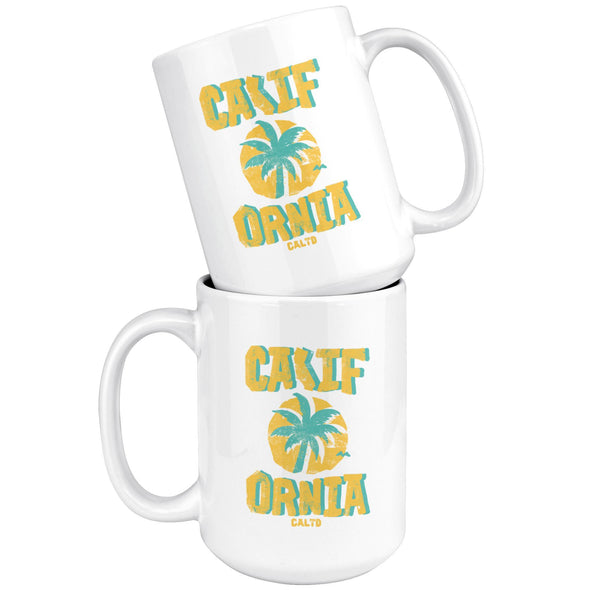 Sunset CA Love Yellow Ceramic Mug-CA LIMITED