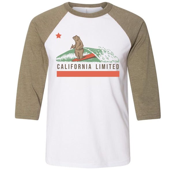 Surfing Bear Baseball Tee-CA LIMITED