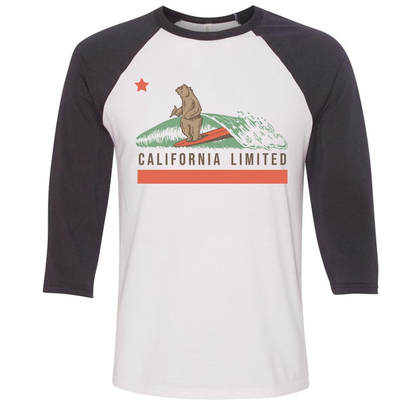 Surfing Bear Baseball Tee-CA LIMITED