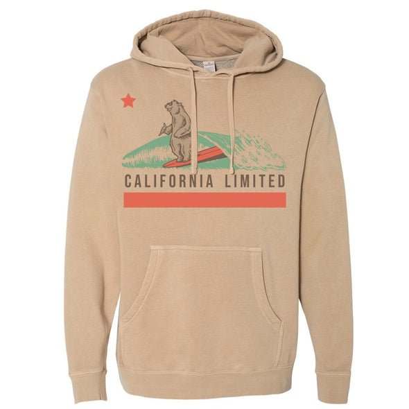 Surfing Bear Pullover Hoodie-CA LIMITED