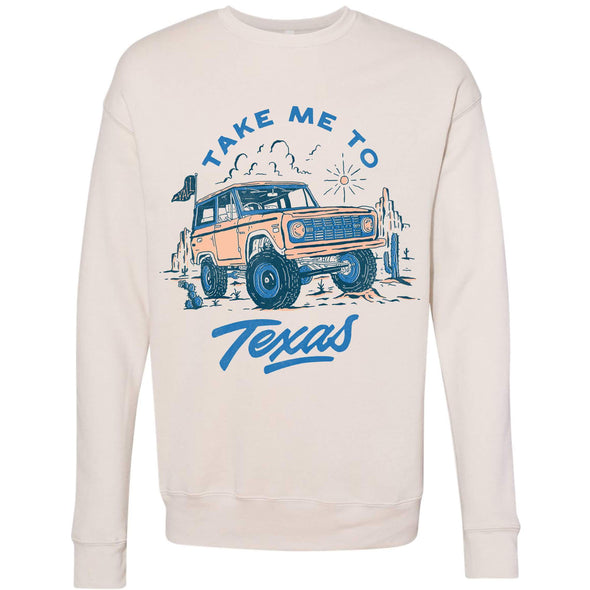 Take Me Tx Drop Shoulder Sweater-CA LIMITED