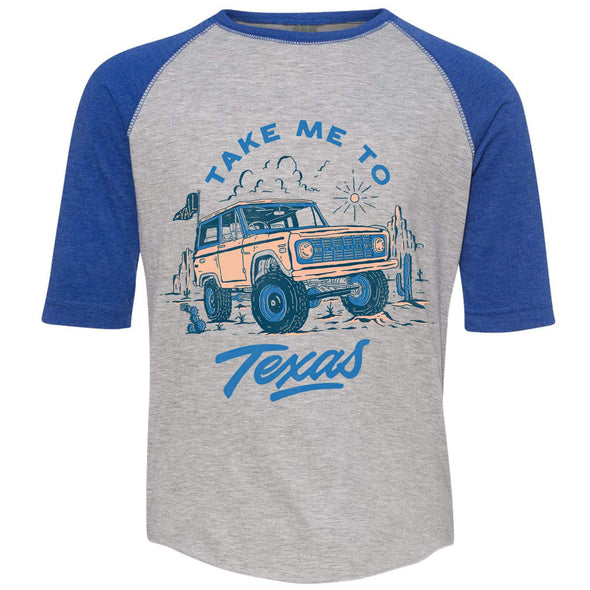 Take Me Tx Youth Baseball Tee-CA LIMITED