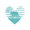 Teal Flag Heart Decal-CA LIMITED