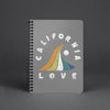 Wave CA Love Grey Spiral Notebook-CA LIMITED