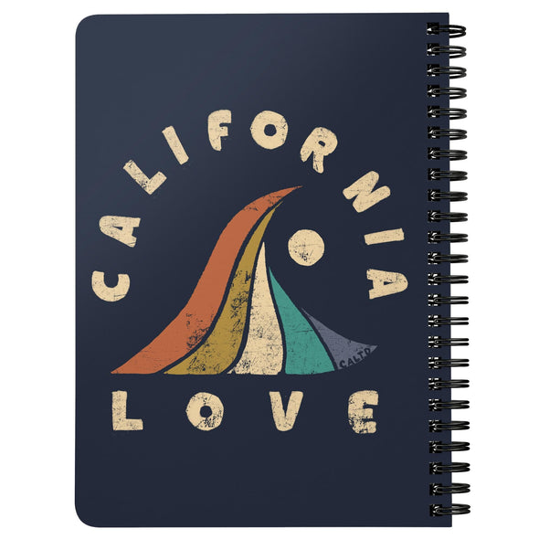 Wave CA Love Navy Spiral Notebook-CA LIMITED