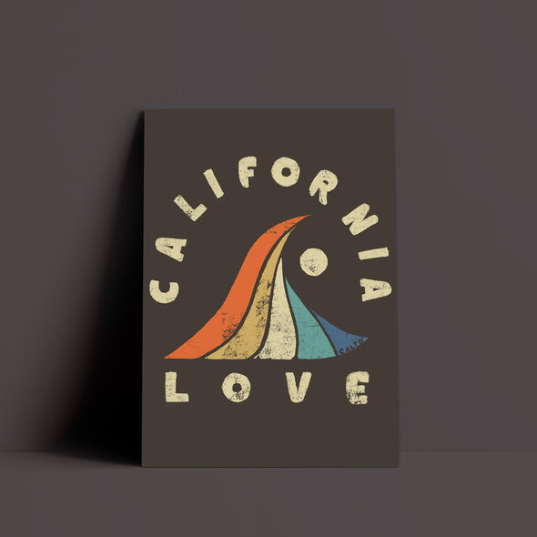 Wave CA Love Warm Charcoal Poster-CA LIMITED