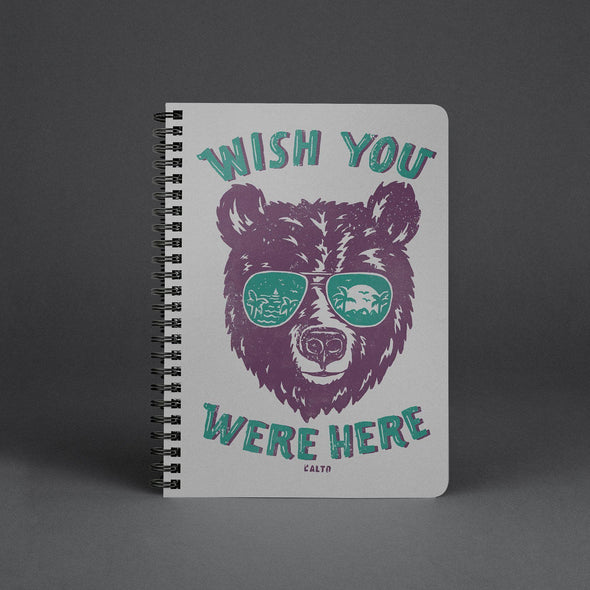 Wish Bear Grey Spiral Notebook-CA LIMITED