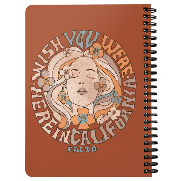 Wish Girl Orange Spiral Notebook-CA LIMITED