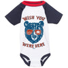 Wish You Were Here Baseball Baby Onesie-CA LIMITED