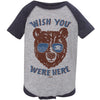 Wish You Were Here Baseball Baby Onesie-CA LIMITED