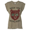 Wish You Were Here Rolled Sleeve Tank-CA LIMITED